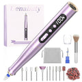 Cordless Electric Nail Drill Machine, 13 in 1 Nail File Kit 35000RPM Professional Portable Rechargeable E File for Acrylic Polish Gel Removal Manicure Pedicure Set with 5 Speeds Violet