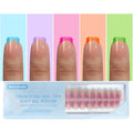 Brighter French Tip Press on Nails, 150pcs Square Extra Short Gel Nail Tips 15Sizes, Pre-lasting No Need to File Soft Acrylic Fake Nail Tips, False Nail Tips Extension for Women Nails