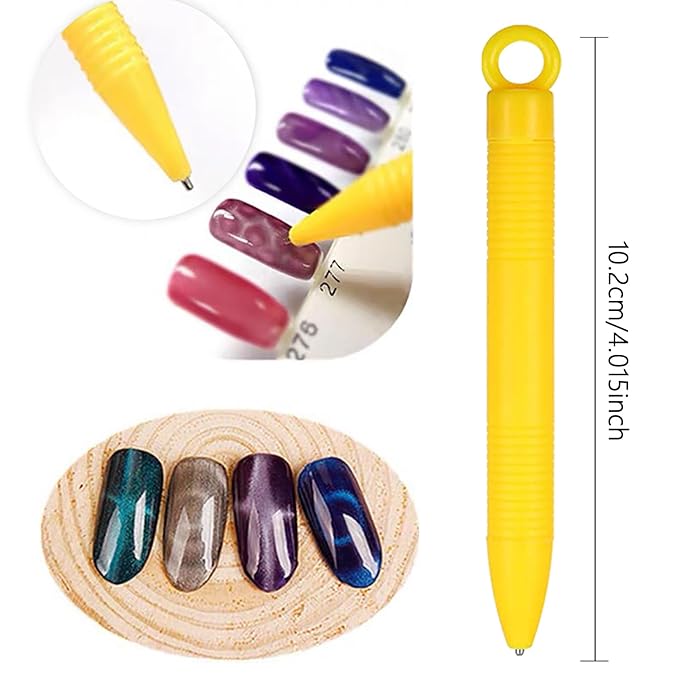WOKOTO 9Pcs Cat Eye Magnet For Nails Magnets Pens For Cat Eye Nail Art Tools Gradient Ombre Design Cat Eye Magnet Sticks For Women Nails Magnets Wand For Magnetic Nail Polish Magnet Stick Tools