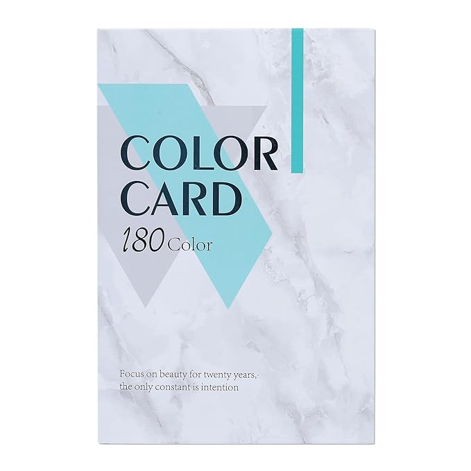 NMKL38 180 Colors Nail Display Chart Nail Gel Polish Organizer Color Card with 240 False Nail Tips Salon Nail Supplies Sample Chart Cardboard Painting Practice Book (Marble)