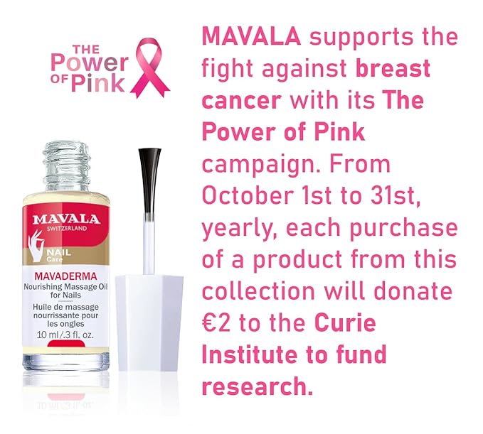 Mavala Mavaderma Nourishing Massage Oil for Nails, Nail Care, Nail Hardener, Cuticle Oil Nail Growth, Moisturizing & Healing Treatment for Cracked Nails & Rigid Cuticles (0.3 Ounce)