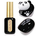 Double Rhythm 0.50 OZ Gel Polish Hema Free Same Color Same Bottle Golden Round Translucent Neutral Natural Milky 15 ML Jelly UV Polish Art DIY at Home (Black-C1015)