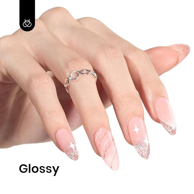 Beetles Glitter Gel Nail Polish 15ML Rose Gold Reflective Pink Gel Polish Dazzling Princess Nail Art Design Manicure Salon (1Pcs)