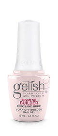 Gelish Brush-On Builder - Professional Soak-Off Gel Polish for Extensions, Overlays, Nail Art, Self-Leveling, HEMA-Free, Vegan, Long-Lasting, UV/LED Cured (Pink Sand Nude)