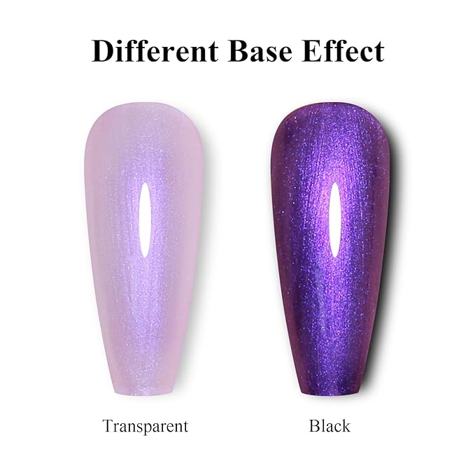 Pearl Gel Nail Polish, Light Purple Transparent Shimmer Shell Nail Gel Polish Glitter Mermaid Iridescent Pearlescent Sparkle Spring Summer Soak Off Led UV Manicure 15ML