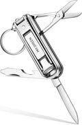 MR.GREEN Multifunctional Nail Clippers Stainless Steel Six Functions Nail Cutter Nail Files Small Knife Scissors (Large)