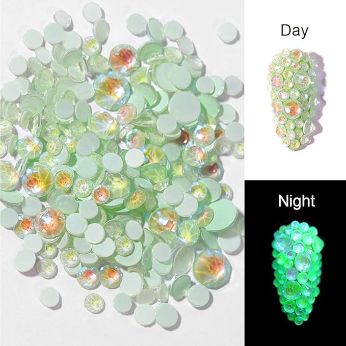 3D Luminous Nail Art Rhinestone Gem Kit Party Theme Luminous 4 Pack(Luminous 1)