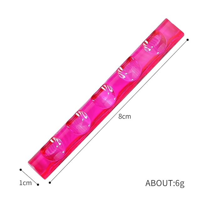 4-Color Acrylic Crystal Pen Holder Nail art painting pen holder Brush Organizer for Nail Art, Gel Polish & Desk Accessories 360° Rotating Display Stand (Pink/Red/black/Clear)