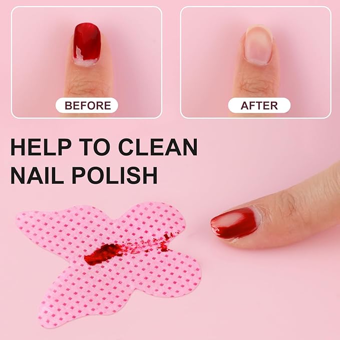 200PCS Lint Free Nail Wipes, Pink Lash Extensions Glue Cleaning Wipes, Nails Cleaning Pads Supplies,accompanied by 1 Empty Pump-Style Bottle Dispenser (Pink(200 pcs))