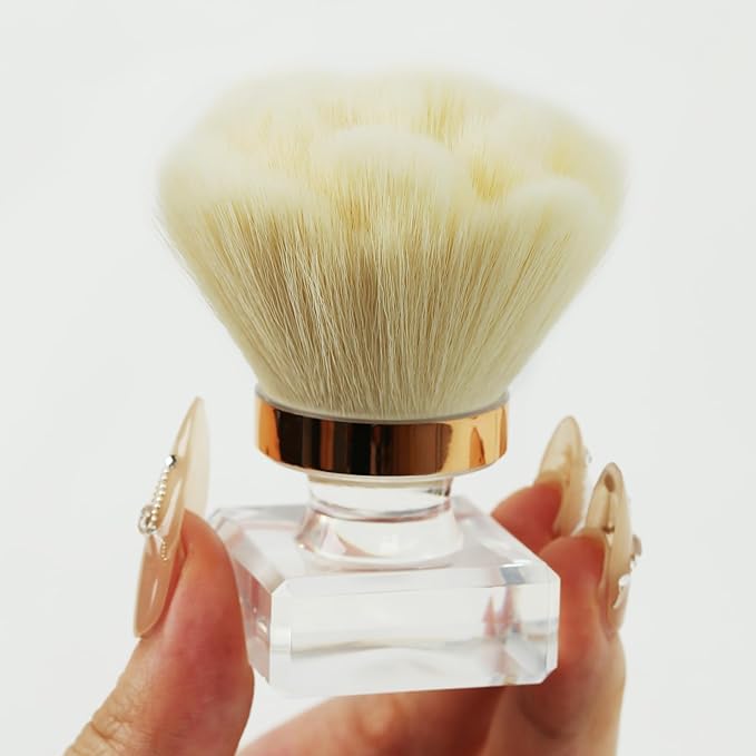 Nail Dust Brush for Nails, Nail Art Dust Powder Remover Brush, Beige Rose Cleaner Brush for Makeup or Blush Nail Arts Brush, Nail Dusting Brush Tools