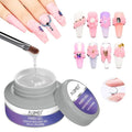 AIJIMEI 60g Clear Hard Gel for Nails Builder Gel for Nail Extension Kit Nail Art design with Full and Curved Nails in Salon or Home
