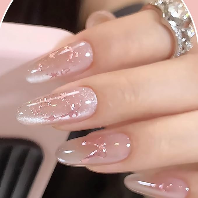 Valentine's 5D Embossed Nail Art Stickers - Romantic Rose Gold & Pink Nail Decals with Bronzing Bow Heart Designs