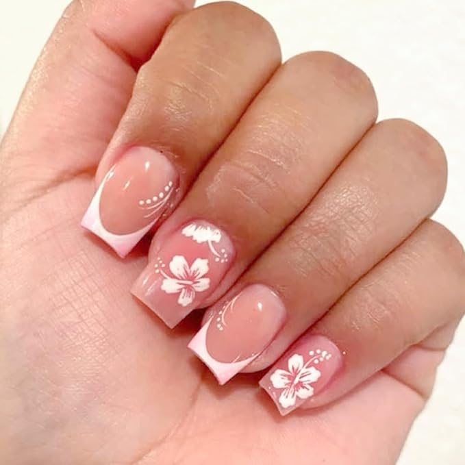 6 Packs (144 Pcs) | Reusable Press on Nails | Stick on Nails 12 Sizes-6 Styles | Cute Bow Nails