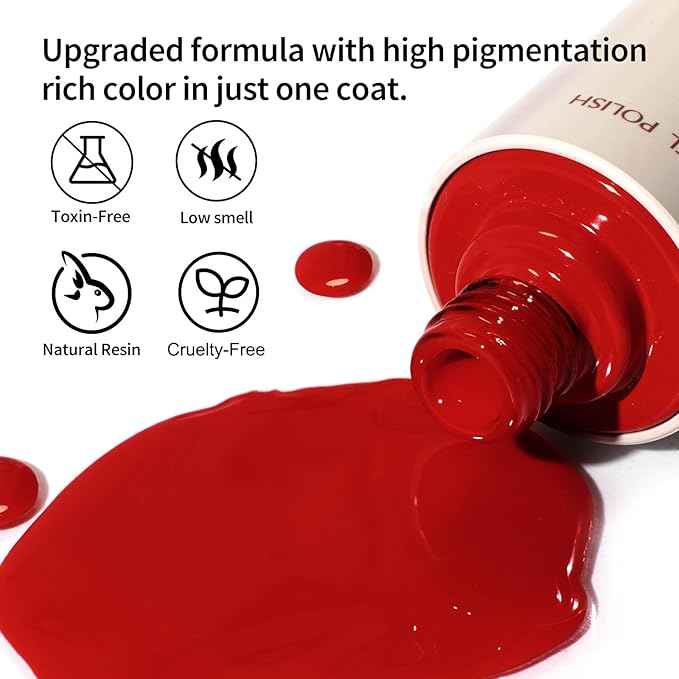 VENALISA V6 Gel Nail Polish Kit of 22 Pcs With Color Book Burgundy Dark Red Colors Glitter Cat Eye Gel Polish Set Soak Off Salon Nail Art DIY at Home Manicure