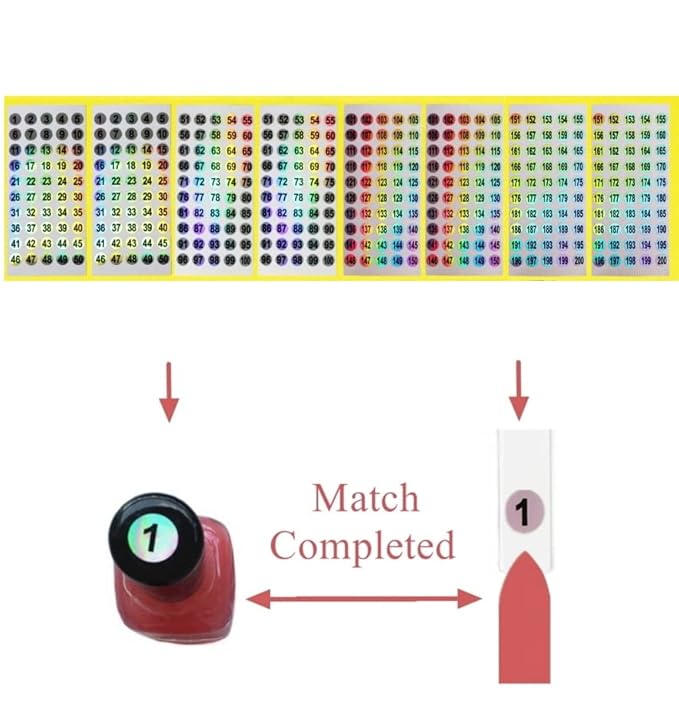 Nail Swatch Sticks with Ring for Nail Color Display Nail Art Supplies Nail Practice Samples (200pcs, transparent)