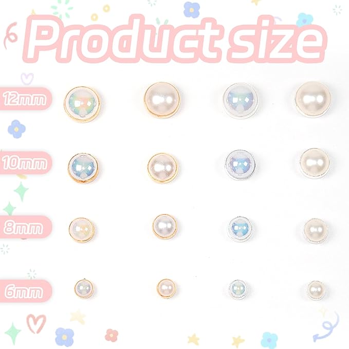 200Pcs Pearl Sew on Rhinestones for Crafting,10mm Claw Pearl Embellished Rhinestoness for DIY,Half Round Pearls for for Crafting Jewelry Handicrafts Clothes Bag Shoes-White(Gold Claw)