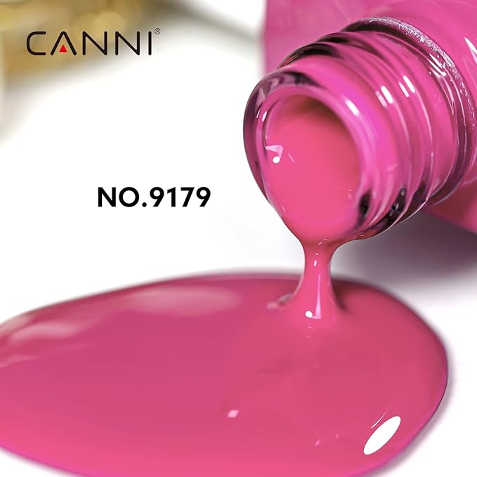 CANNI Pastel Red Gel Nail Polish, 1Pcs Rose Mauve Red Gel Polish Deep Color Soak Off U V Nail Manicure Salon DIY at Home