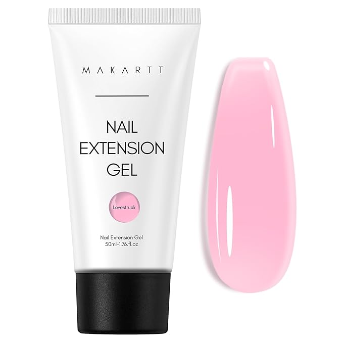 Makartt Poly Nail Gel, Hema-Free Builder for Extension, Coral Pink, 50 ML Poly Strengthener Hard Gels for Trendy Design-Long-Lasting and Easy to Use Manicure