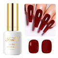 Imtiti Dark Maroon Red Gel Polish, 0.5 Fl Oz - DIY Nail Art Starter Kit for Women & Girls - Soak Off LED & UV Nail Gel Polish