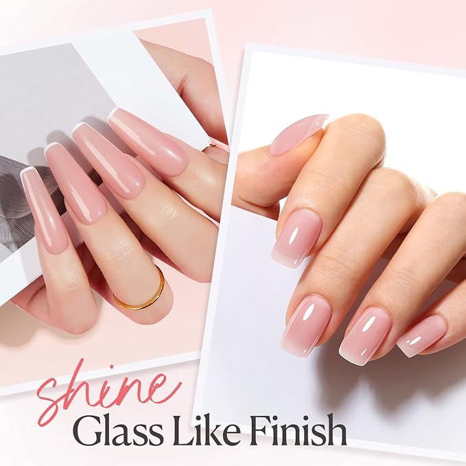 AZUREBEAUTY Builder Nail Gel, 18ml 7-in-1 Rose Blush, Beginner Friendly, 30-Day Nail Strengthener Extension Glue, For Home Salon DIY & Gifts