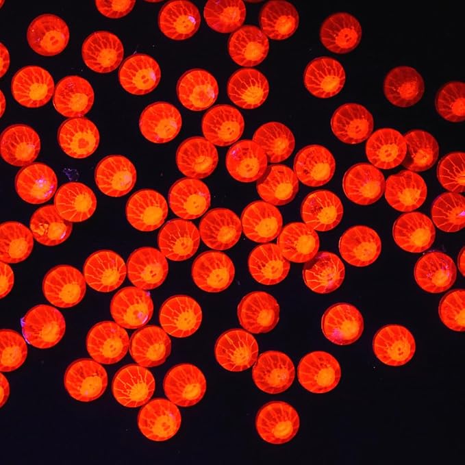 Blinginbox Flatback Rhinestones Round Gems, 1440pcs Luminous Series Glass Stones Neon Gems Non Hotfix Crystal Rhinestones for Nail Charms Crafts Clothes Tumblers,Siam Luminous,SS10.
