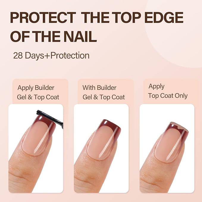 300Pcs French Gel Nail Tips, Vansiho Short Square Nail Tips, Pre-French Tips Press on Nails, Acrylic Fake Nails for Nail Art DIY 15 Sizes