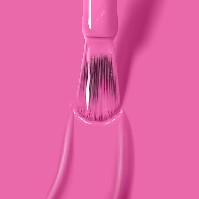 LONDONTOWN lakur Nail Polish - Chip-Resistant, Non-Toxic, Conditions & Hydrates Nails | Shimmery Hot Pink, Fruit-Tella, .40 fl oz