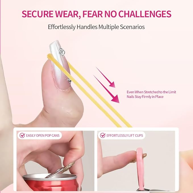 20g Solid Nail Glue Gel with 60 ML Nail Glue Remover for Press On Nails Kit, MINI UV lamp, Nails Tools, Long-Lasting Strong Adhesion, for Nail Art DIY