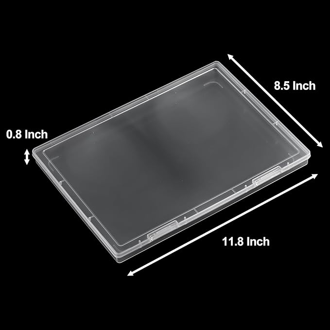 Nail Swatches Storage Box Press-On Nail Display Organizer Large Transparent Fake Nail Packaging Case with Double-Sided Adhesive Tape for Manicure Studio Salon Supplies