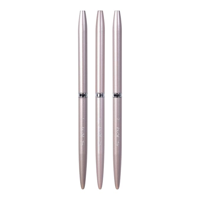 KADS Nail Art Liner Brushes Kolinsky Nail Art Brush Liner Brush UV Gel Polish Painting Nail Design Brush Metal Handle Nail Drawing Pens 8/15/20mm (8mm+15mm+20mm)