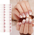 Semi Cured Gel Nail Strips 20 Pcs Christmas Snowflake Gel Nail Wraps, Stickers, UV Light Required Nail Art Design Decoration Accessories