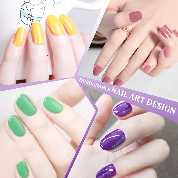 DANNEASY 16 Sheets Polish Stickers Full Wraps for Women Self Adhesive Strips Gel Sticker Solid Color Fingernail Manicure Kit With 1pc File, Cuticle Stick