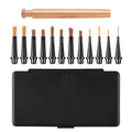 NMKL38 12 Pcs Replacement Nail Drawing Pen, Nail Art Painting Pen Brush Acrylic Round Flat Painting Drawing Liner Nail Tools