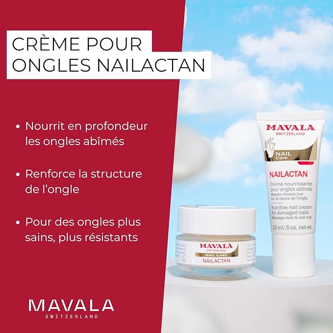 Mavala Nail Care Nailactan Nutritive, Nail Cream In Jar, Supports Damaged Nails, Nourishing, Moisturizing Nail Care Cuticle Cream, Promotes Nail Growth, 0.5 Ounce Jar