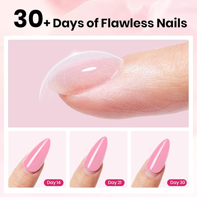 Beetles HEMA-FREE & TPO FREE Builder Nail Gel-Muted Bloom 6 Colors Strengthening Nails Building Apex & Extension for Beginner DIY Salon at Home,Jelly Nude Pink Glitter Builder Gels UV & LED Lamp Need
