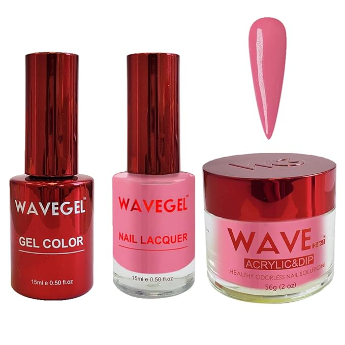 WAVEGEL Soak-Off Gel, Nail Lacquer & Acrylic/Dip Powder Matching Set - Queen Collection - #071 Bogota Blackberry
