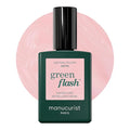 Manucurist Green Flash Gel Polish - Satin (Pearly Pale Pink) - UV & LED Gel Nail Polish - 12-Free, Bio-Sourced (84%) - Professional Manicure - 15 ml