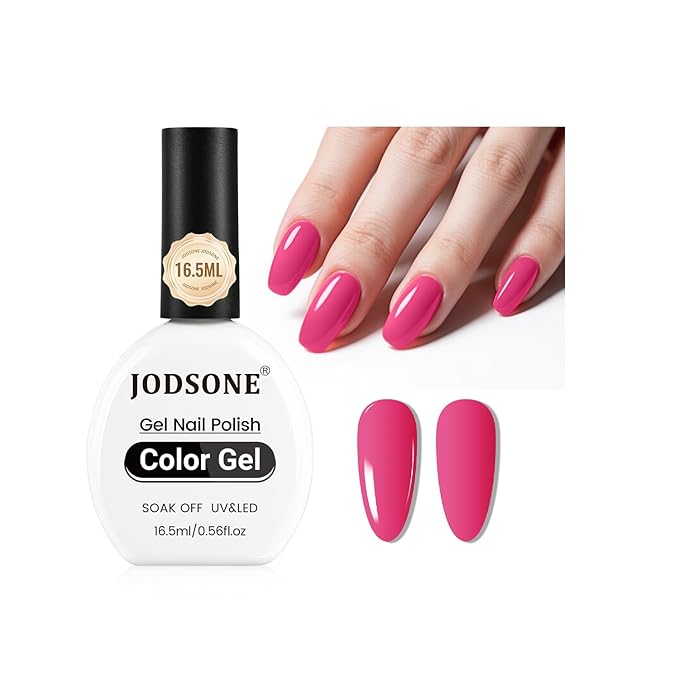 JODSONE 16.5ml Pink Purple Gel Nail Polish Pink Purple Gel Polish Bright High Gloss Soak Off U V Nail Manicure Salon DIY at Home