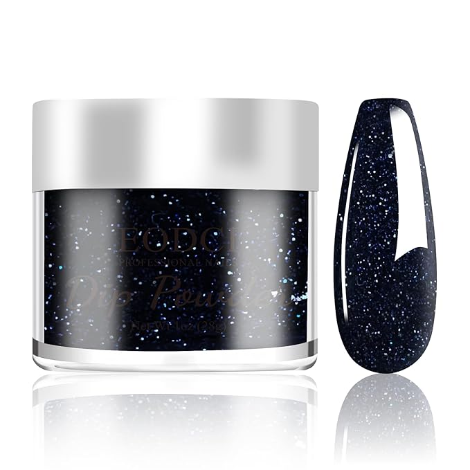 1 Oz/28g Black Dip Powder, Nail Dipping Powder French Powder Pro Collection System Nail Art Starter Manicure Salon DIY at Home, Odor-Free&Long-Lasting, No Needed Nail Lamp Curing