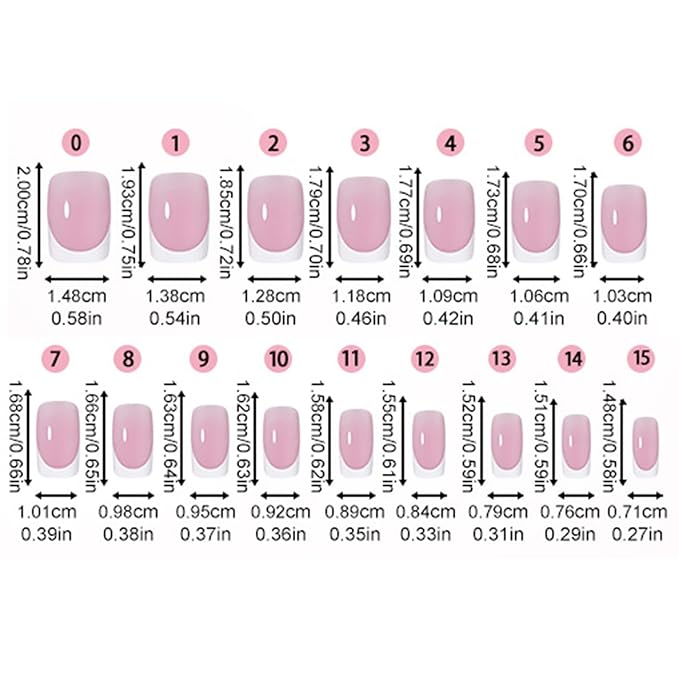 5Packs 160Pcs French Tip Press on Nails Short Square Fake Nails Glossy Acrylic False Nails Soft Gel Artificial Nails Glue on Nail for Women Girls Manicure Nail Decoration