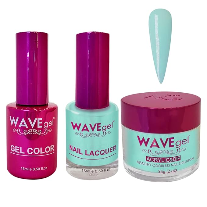WAVEGEL Soak-Off Gel, Nail Lacquer & Acrylic/Dip Powder Matching Set - Princess Collection - #61 Adorable