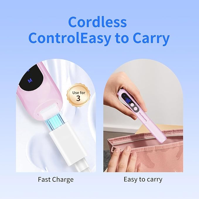 Electric Nail Drill Professional Electric Nail File Kit 11 in 1 Rechargeable Manicure Pedicure Tools Cordless Nail Drill with 3 Speeds Modes and LED Lighting for Acrylic Gel Dip Powder Nails(Purple)