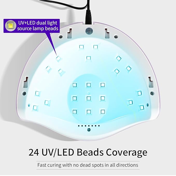 JODSONE U V LED Nail Lamp, Nail Dryer for Gel Polish with Led Light with Automatic Sensor & 4 Timers Purple