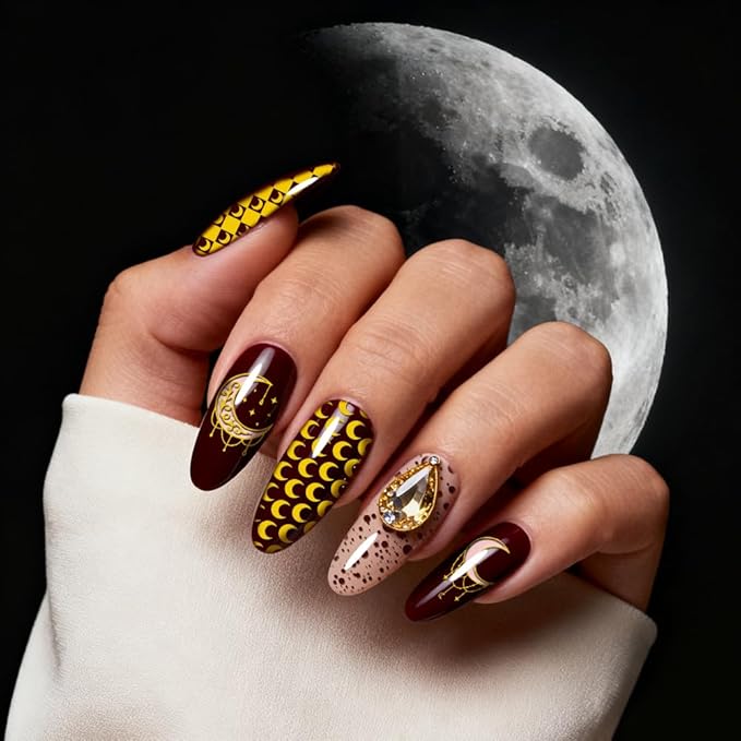 PH PandaHall 3pcs Moon Phases Nail Stamping Plate Night Sky Nail Art Templates Star Lunar Manicure Stamper Plate Planet Meteors Nails Art Stencils for Women Print Manicures Salon Design Supplies