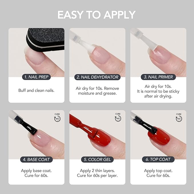GAOY Nail Dehydrator, Acid-Free Natural Nail Prep Dehydrate, Air Dry for Gel Polish, 16ml