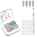 AIJIMEI Ombre Gel, Gradient Painting Gel, Ombre Gel Nail Polish, Including 100 Nail Sponges And Grabbing Pen Suitable For Salons And Family DIY (B4)