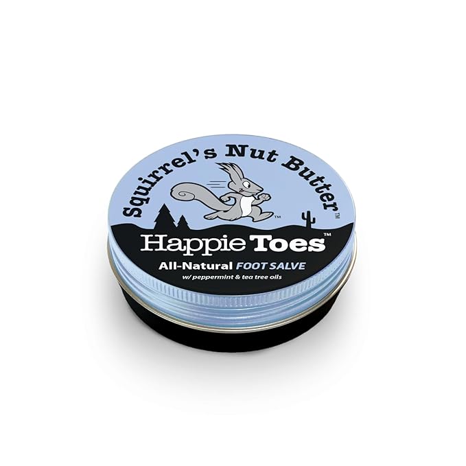 Squirrel's Nut Butter Happie Toes Tin | Blister Prevention & Foot Cream | Prevent Blisters and repair skin on dry or cracked heals, toes, ankles, and balls of foot | 2.0 oz