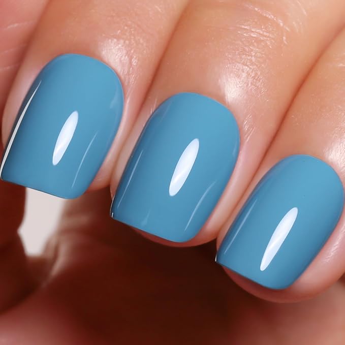 Gel Polish, 0.5 Fl Oz Sky Blue Gel Nail Polish Spring Summer Soak Off LED UV Gel Nail Polish Art Starter Manicure Salon DIY Nail Gel Polish
