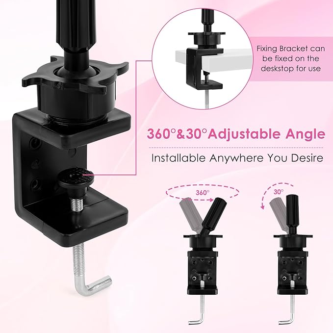 Yokilly Practice Hand for Acrylic Nails, Bendable Soft Nail Practice Hand, Flexible Plastic Nail Hand Practice, Fake Mannequin Training Hand for Nails Practice (with Clamp Holder) / Black