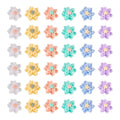 120Pcs Flower Nail Charms 3D Flower Resin Nail Art Charms Flat Back Flower Nail Art Decoration for Manicure